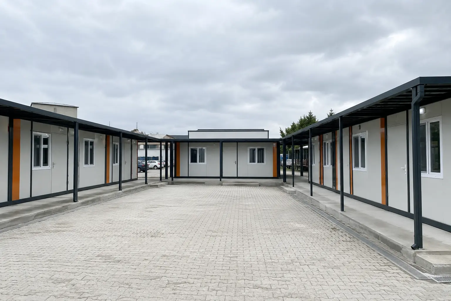 Tamamlanan modüler ofis kampüsü